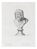 Tableau du Cabinet du Roi, statues et bustes antiques des Maisons Royales Tome II : planche 11 Giclee-trykk av Etienne Baudet