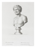 Tableau du Cabinet du Roi, statues et bustes antiques des Maisons Royales Tome II : planche 13 Giclee-trykk av Etienne Baudet