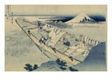 Ushibori dans la province de Hitachi Lámina giclée por Katsushika Hokusai