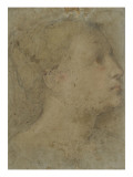 Tête de femme, de profil, tournée vers la droite reproduction procédé giclée par Federico Barocci