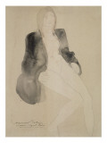 Femme assise nue sous une veste Giclée-Druck von Auguste Rodin