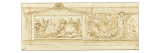 Frise décorative avec panneau réprésentant une scène de vendange Lámina giclée por Alessandro Algardi