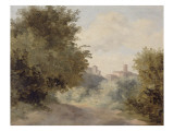 Paysage boisé à Nemi reproduction procédé giclée par Pierre Henri de Valenciennes