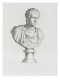 Tableau du Cabinet du Roi, statues et bustes antiques des Maisons Royales Tome II : planche 21 Lámina giclée por Etienne Baudet