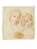 Tête de femme couronnée d'épis de blé (Cérès) Reproduction procédé giclée par Arnould de Vuez