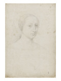Femme inconnue (portrait autrefois considéré comme celui de la reine Claude) reproduction procédé giclée par Jean Clouet
