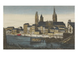 Vue de Rouen et de l'église de Saint Ouen reproduction procédé giclée