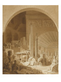 Vivant-Denon travaillant dans la salle de Diane au Louvre Giclee Print by Benjamin Zix
