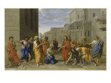 La Femme adultère Giclée-Druck von Nicolas Poussin