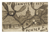 Volume III : carte postale , 1er janvier 1897 Giclee Print by Etienne Moreau-Nelaton