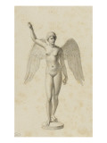 Génie ailé reproduction procédé giclée par Jean-Baptiste Joseph Wicar