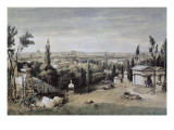 Vue de Paris prise du cimetière de Père Lachaise reproduction procédé giclée