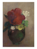 Vase de fleurs, pavot rouge Reproduction procédé giclée par Odilon Redon
