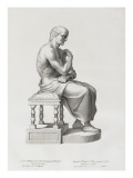 Tableau du Cabinet du Roi, statues et bustes antiques des Maisons Royales Tome I : planche 23 reproduction procédé giclée par Etienne Baudet