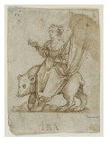 Les vices : suite de sept figures reproduction procédé giclée par Hans Sebald Beham