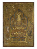 Vénération de Guanyin "secourable aux douleurs" () ; Buddha cosmique Vairocana () reproduction procédé giclée