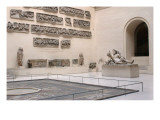 Cour du Sphinx: vue sur la frise de magnésie du Méandre du temple d'Artémis Leucophryène et les Giclée-Druck