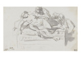 Album : Martyre d'un saint d'après Pier Francesco Mola ; Adam et Eve d'après Michel-Ange reproduction procédé giclée par Jacques-Louis David