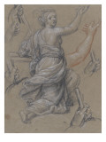 Woman Kneeling in Profile, Turning Several Times And Giclee Print by Pierre Mignard