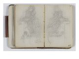 Carnet de croquis vers 1865-1870 : Trois études avec figures ; étude avec deux personnages Lámina giclée por William Adolphe Bouguereau