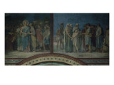 La Cène et Melchisédech offrant du pain et du vin, bénit Abraham, cinquième reproduction procédé giclée par Hippolyte Flandrin