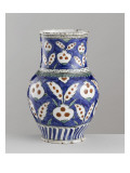 Vase à décor de grenades et palmettes sur fond bleu reproduction procédé giclée