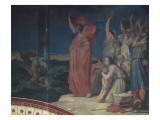 Le passage de la Mer Rouge, quatrième travée du côté droit de la nef de l'église reproduction procédé giclée par Hippolyte Flandrin