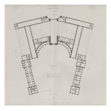 Recueil " Domaine de la Couronne " - Palais de Versailles : Planche 18 : Plan du 1er étage des Giclée-Druck