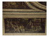La patricienne romaine otage du roi étrusque Porsenna, se sauvant en traversant le Tibre avec ses Lámina giclée por Antoine Paillet