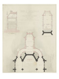 Eglise paroissiale à Napoléonville (Pontivy, Morbihan) : projet d'adjonction d'une sacristie au Giclee Print by Marcellin Varcollier