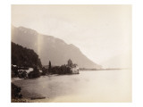 Vue de Chillon, lac et montagne reproduction procédé giclée par Alexandre-Gustave Eiffel