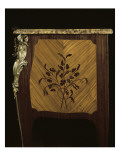 Commode, légèrement mouvementée, ouvrant à 2 tiroirs en façade. marqueterie Reproduction procédé giclée par Oostenryk Jacques Van