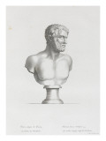 Tableau du Cabinet du Roi, statues et bustes antiques des Maisons Royales Tome II : planche 8 Giclee-trykk av Etienne Baudet