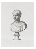 Tableau du Cabinet du Roi, statues et bustes antiques des Maisons Royales Tome II : planche 6 Lámina giclée por Etienne Baudet