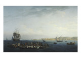 Vue du Golfe de Bandol, pêche au thon Giclee Print by Claude-Joseph Vernet