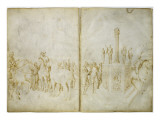 Guerriers à cheval ; destruction d'un autel païen Lámina giclée por Jacopo Bellini Guerriers à cheval ; destruction d'un autel païen Lámina giclée por Jacopo Bellini