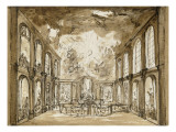 Album factice : Vue intérieure de la Chapelle des Enfants trouvés à Paris reproduction procédé giclée par Augustin De Saint-aubin