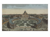 Vue de l'église de Saint-Pierre à Rome Lámina giclée