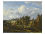 Vue de l'ancien château des ducs de Bourgogne à Bruxelles Giclée-Druck von Jan Van Der Heyden