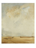 Vue des côtes normandes reproduction procédé giclée par Richard Parkes Bonington