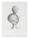 Tableau du Cabinet du Roi, statues et bustes antiques des Maisons Royales Tome II : planche 9 Giclee-trykk av Etienne Baudet