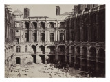 Vue de la cour du château de Saint-Germain-en-Laye reproduction procédé giclée par Charles Marville
