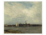 Vue d'Anvers dit aussi le port d'Anvers Giclée-Druck von Antoine Vollon