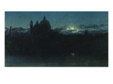Venise vue de nuit Reproduction procédé giclée par Jules Claude Ziegler