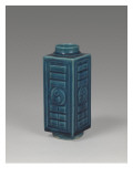 Vase "Cong", décor de trigrammes, couverte turquoise reproduction procédé giclée