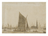 Vue de la rade de Flissingen Giclee Print by Abraham de Verwer