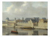 Vue du vieux Louvre depuis la Seine Giclée-Druck von Abraham de Verwer