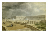 Vue du château de Versailles et de l'Orangerie depuis les Cent Marches sous Louis-Philippe Lámina giclée Vue du château de Versailles et de l'Orangerie depuis les Cent Marches sous Louis-Philippe Lámina giclée