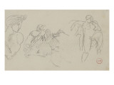 Etude de tête de femme coiffée d'un turban, étude de tête de femme couronné reproduction procédé giclée par Gustave Moreau