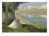 Vue du château de Versailles et de l'Orangerie reproduction procédé giclée par Pierre Puvis de Chavannes